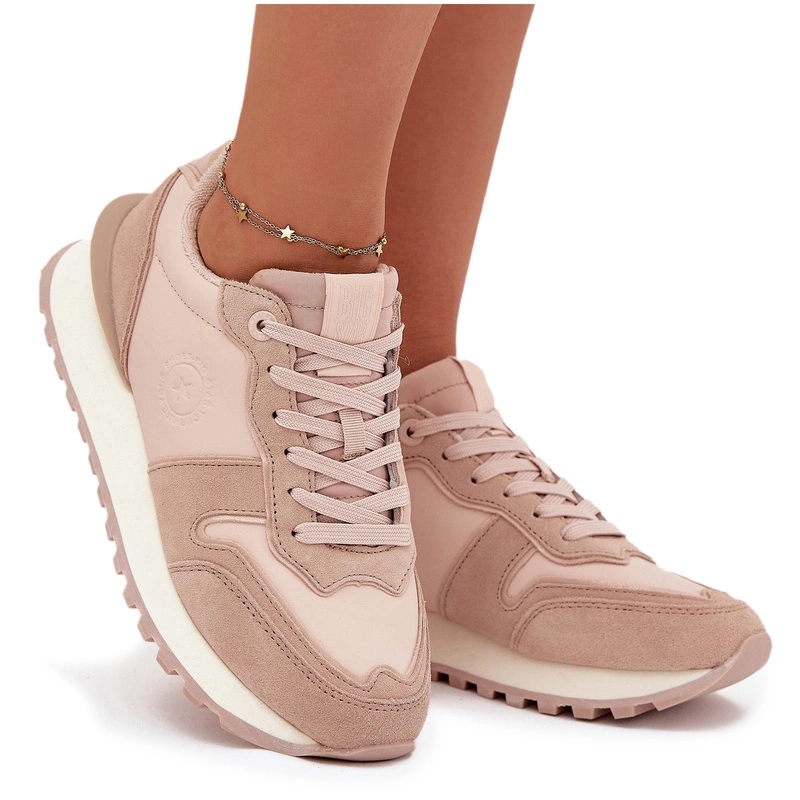 Dámské Kožené Tenisky Big Star OO274521 Hi-poly Systém Nude 36