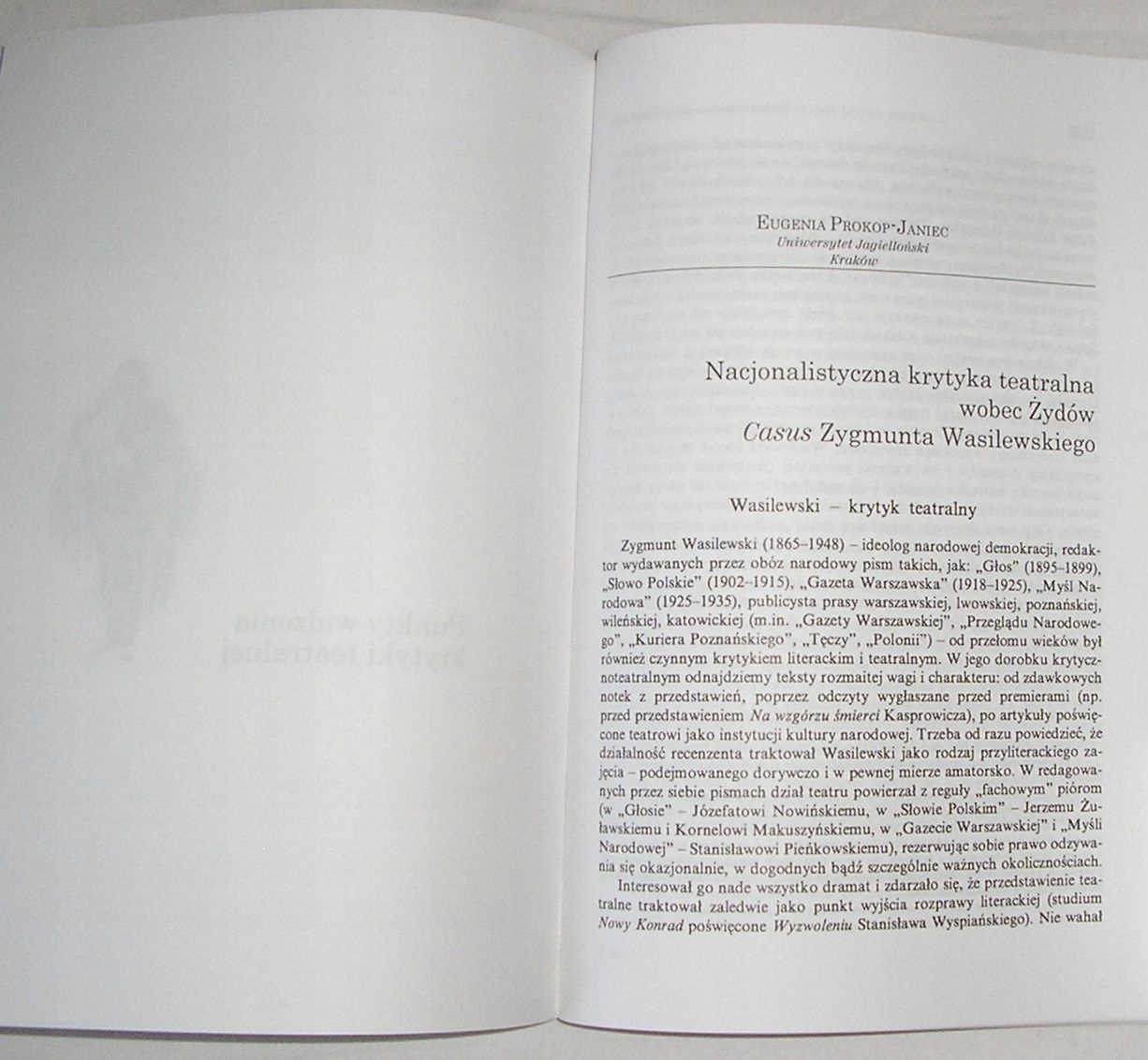 ŻYDZI STEREOTYP ŻYD DRAMAT TEATR KRYTYKA JUDAICA Język publikacji polski