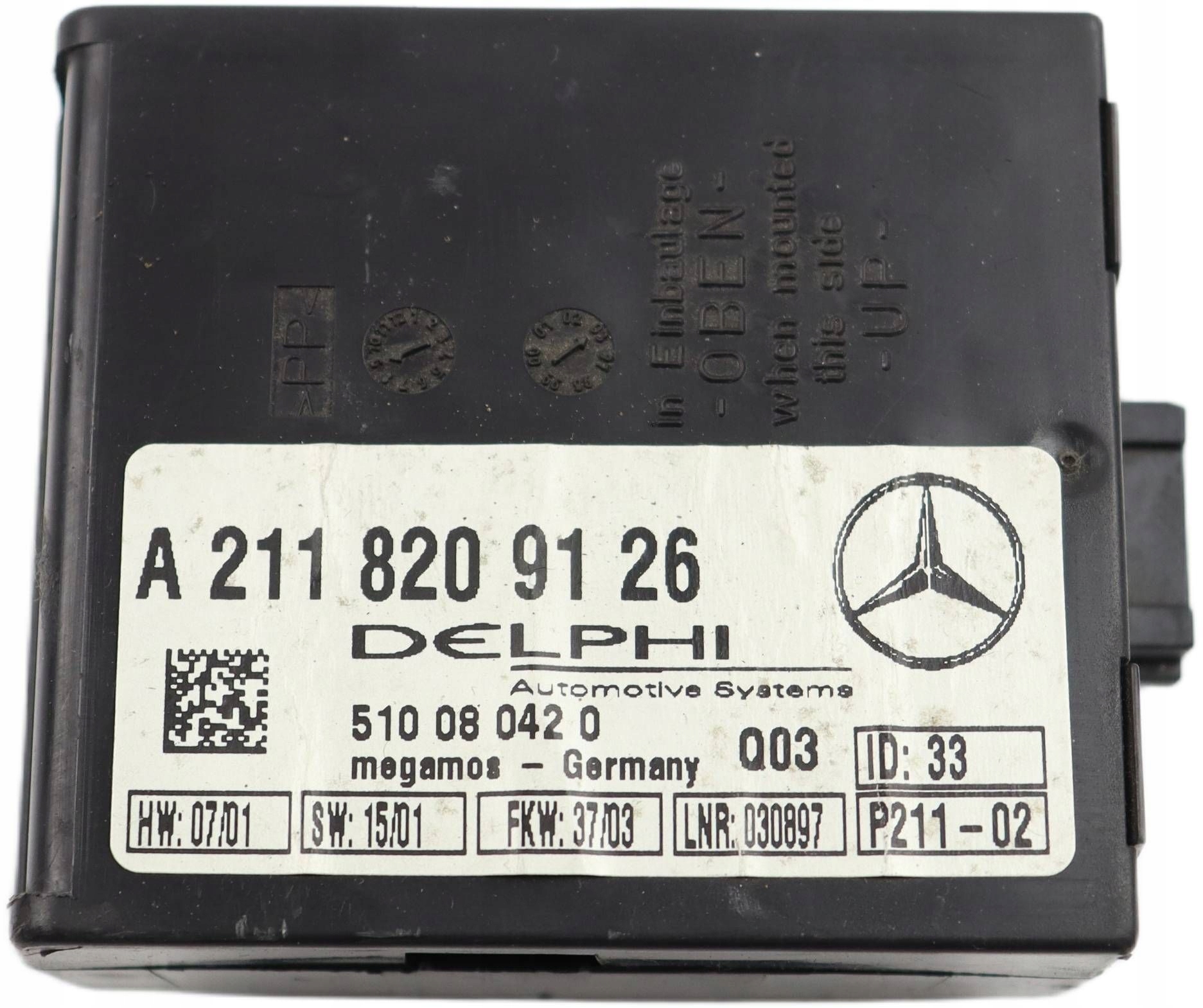 MERCEDES W211 W203 W220 control unit module ALARMU A2118209126