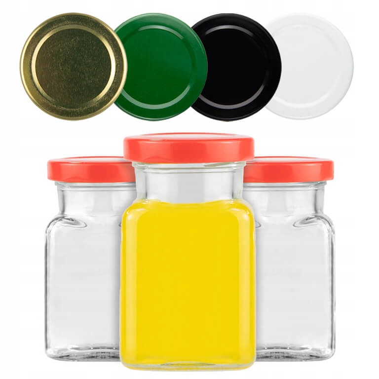 

50x Szklany Słoik Słoiczek Kwadratowy 150ML Dżem