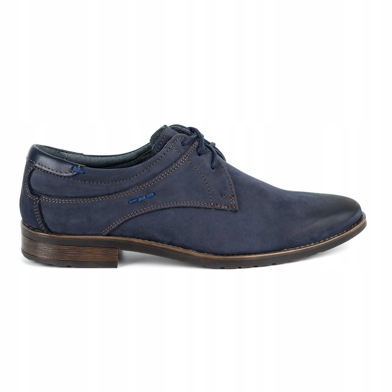 

Buty Męskie Skórzane Komodo 877 Granat Polskie 45