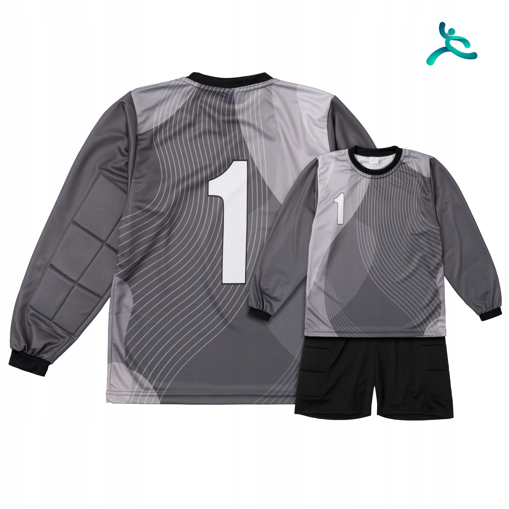 Kostým brankářský komplet Šedý vel 110