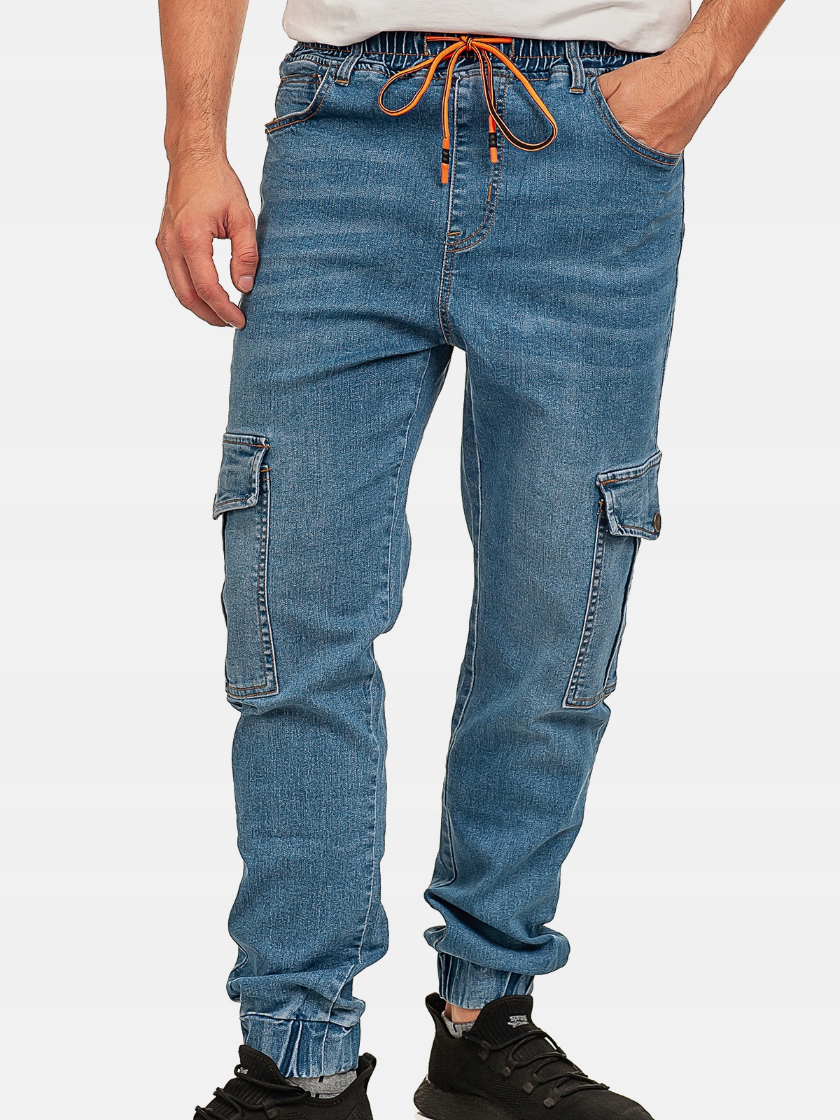 

Spodnie Męskie Jeansowe Joggery niebieskie 38
