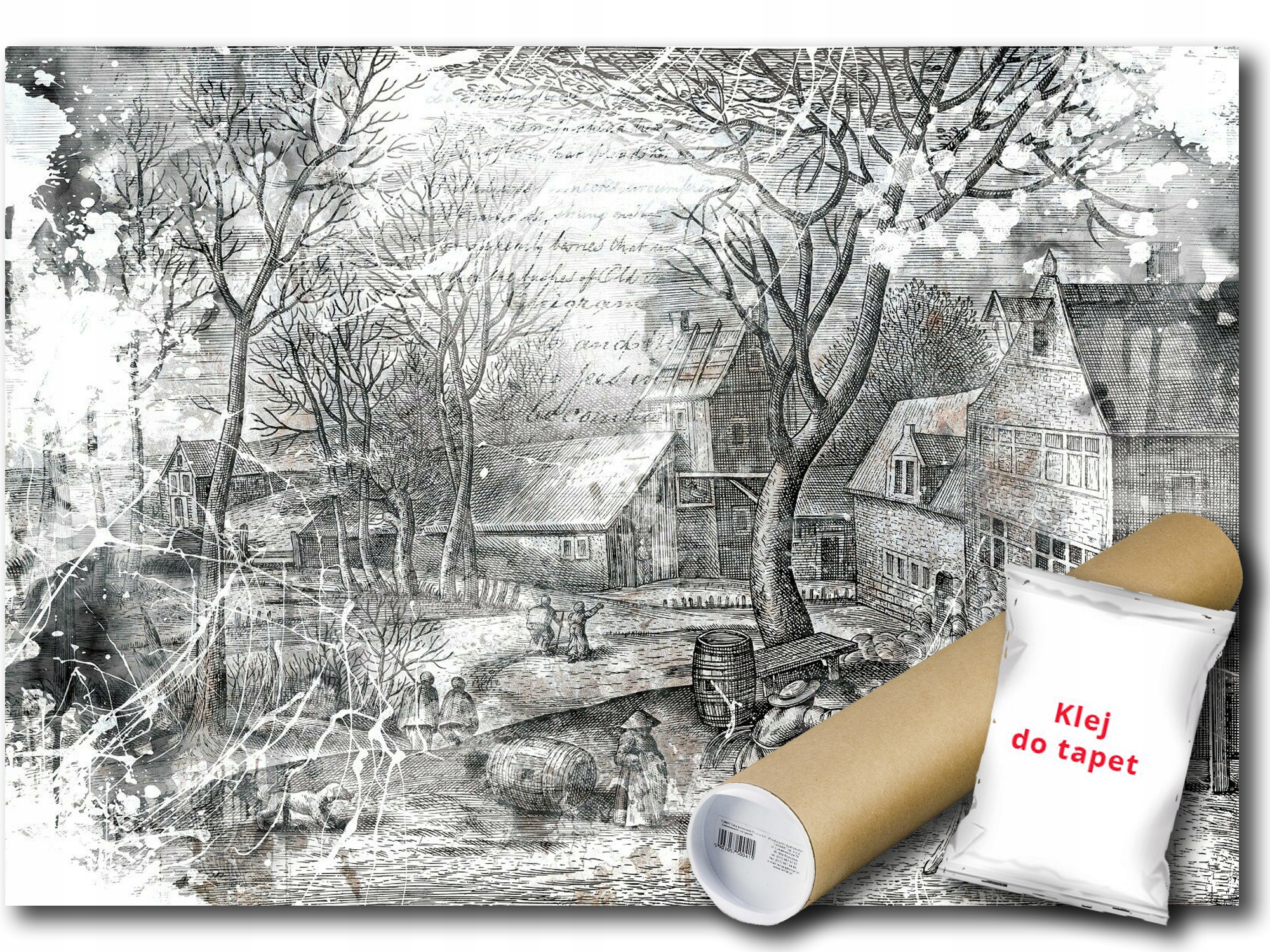 Fototapeta Flizelina Mesto Szkic Retro 368x254