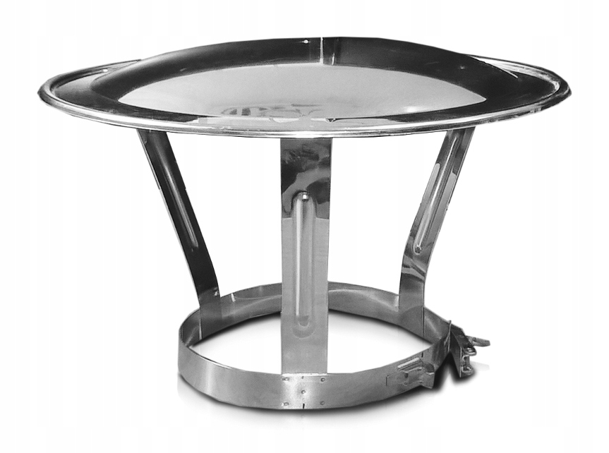 Kd Kuželová stříška s kyselinovzdorným zapínáním, průměr 250 mm, tloušťka 0,8 mm, komínová vložka