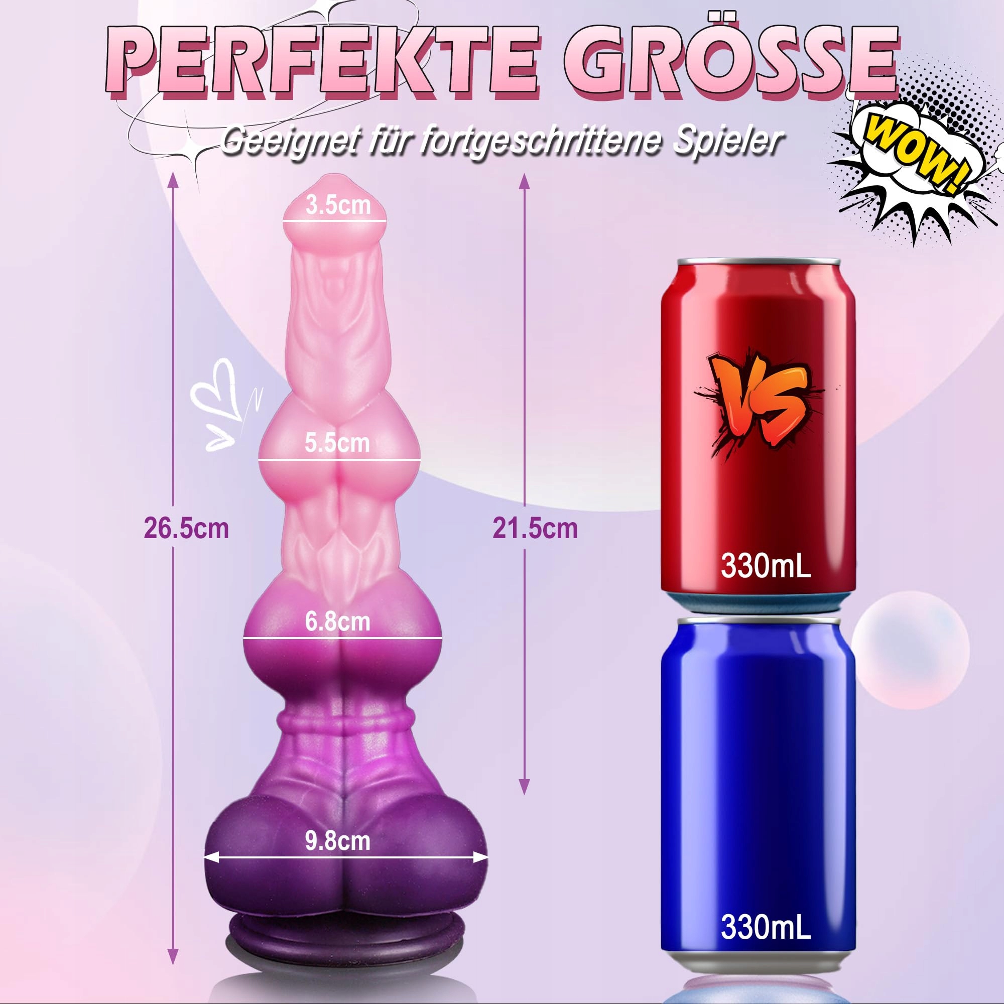MONSTER DILDO Duży Silikonowy Dildo Koniowaty z Mocną Przyssawką Analną — miniatura 2