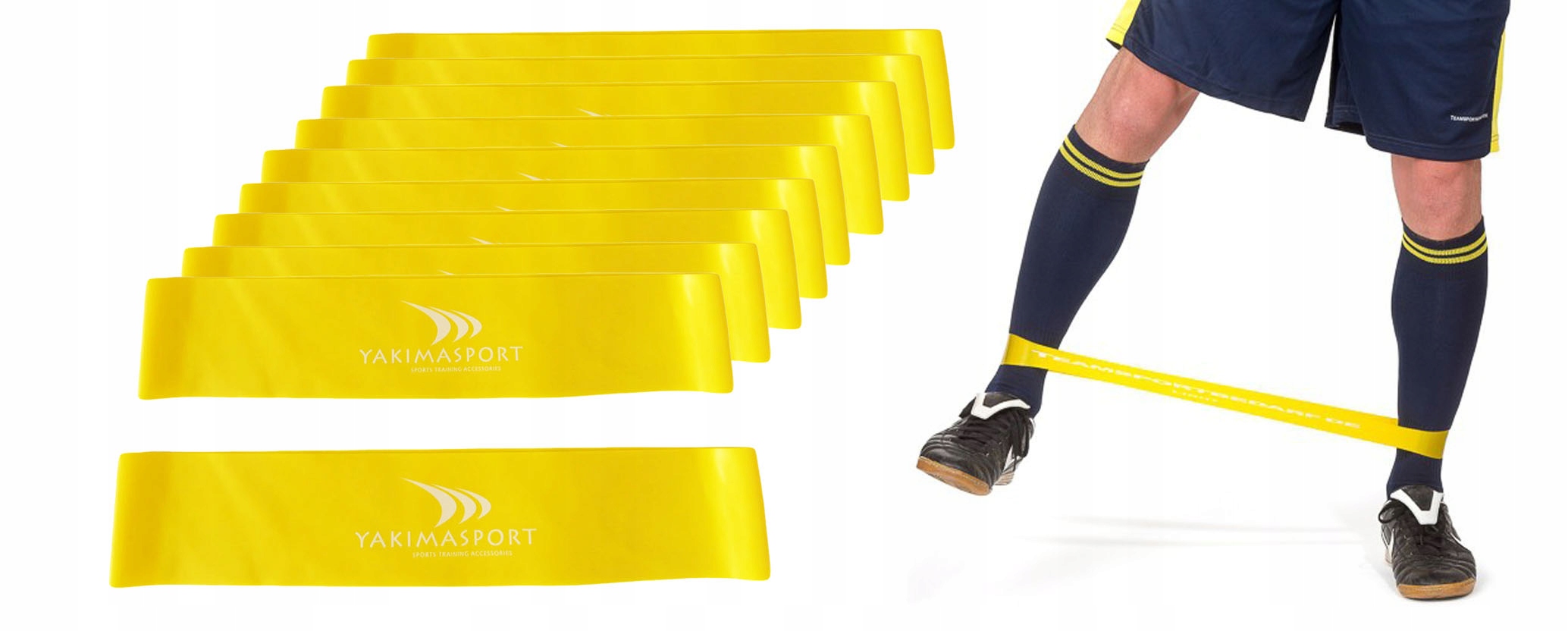 Guma fitness - zestaw 20 gum ŻÓŁTE mały opór