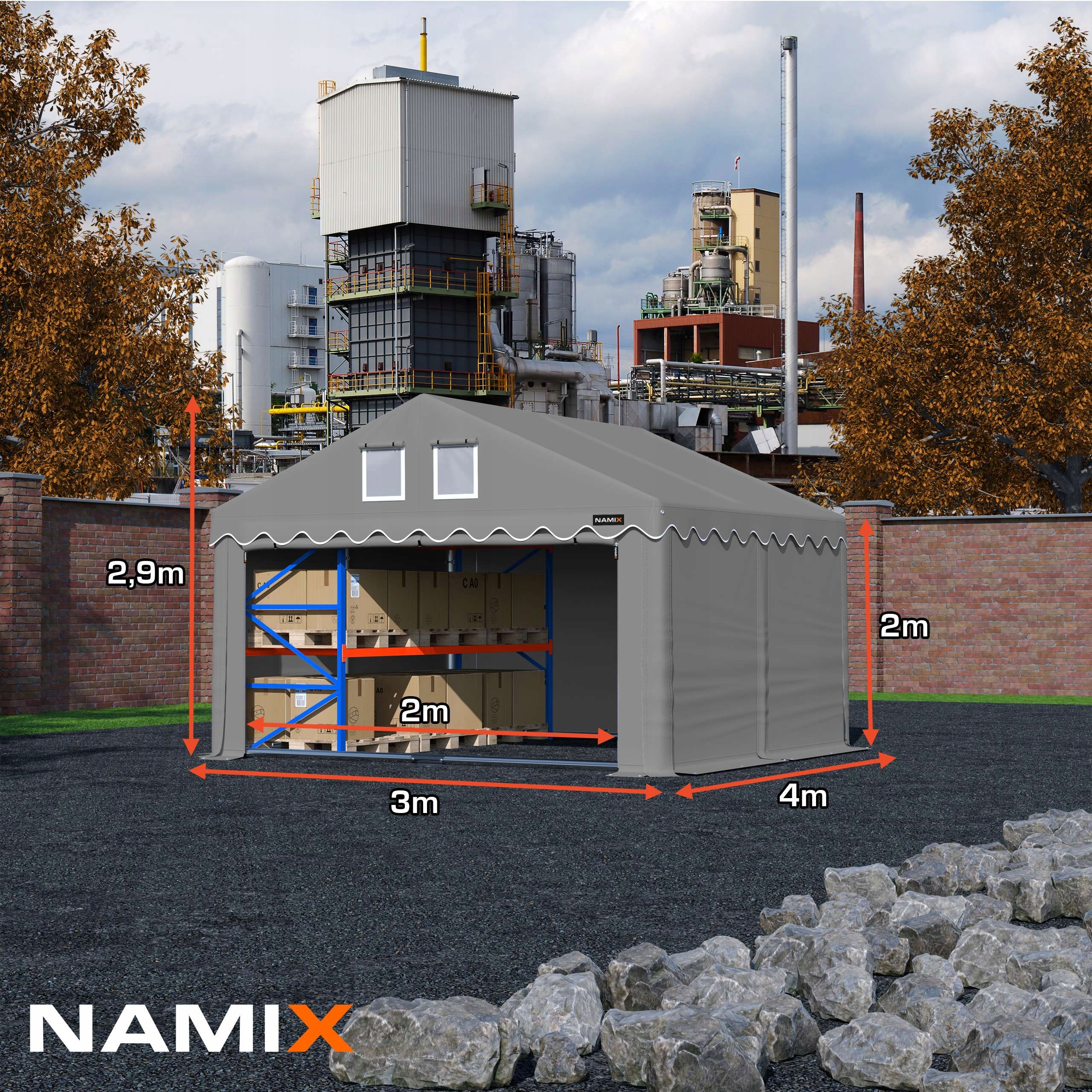 Намет для зберігання GRAND 3x4 РІЗНИХ КОЛЬОРІВ Виробник НАМІКС