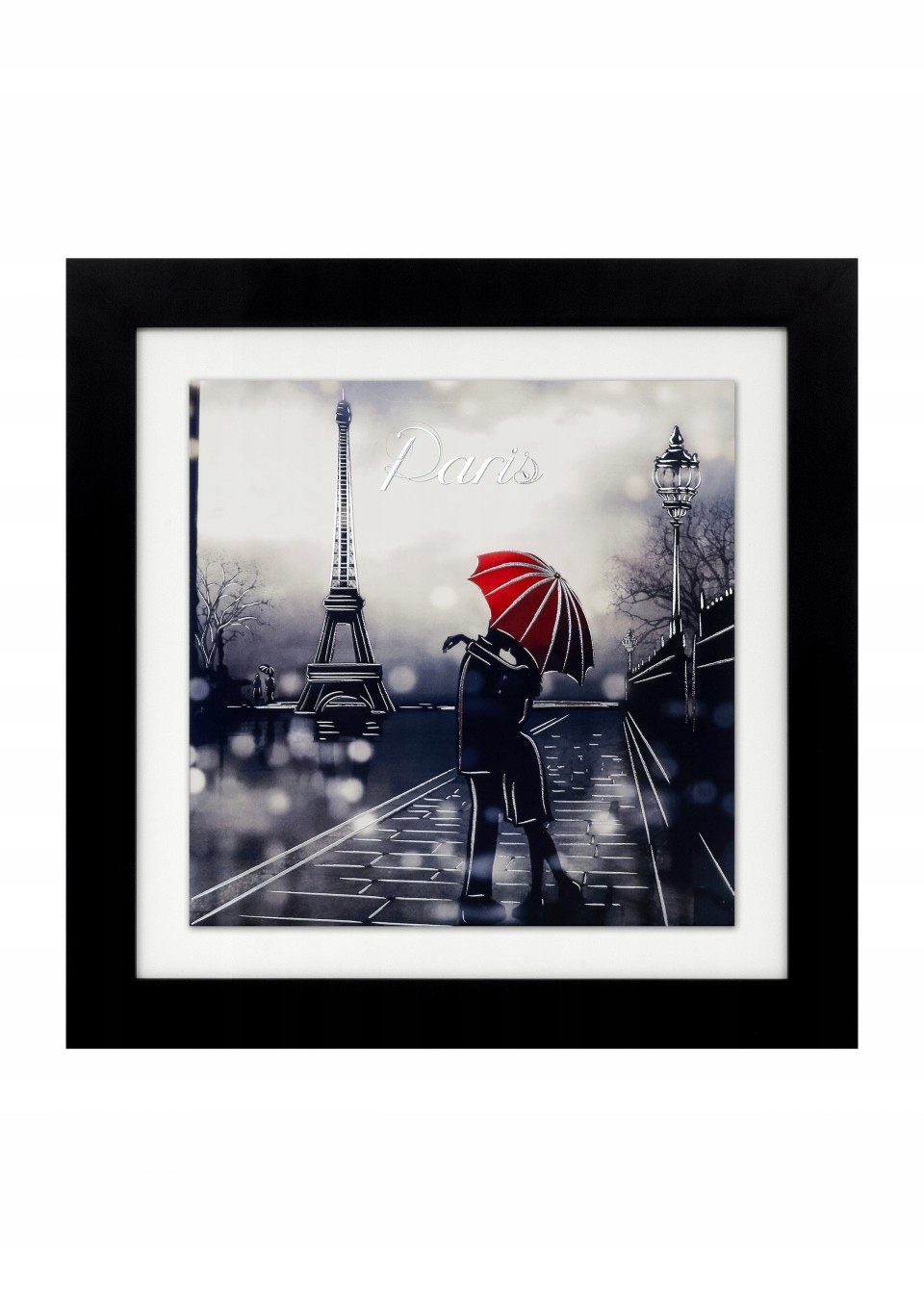 Exkluzivní velký obraz s černým rámem Paříž 56x56 cm 5512/8