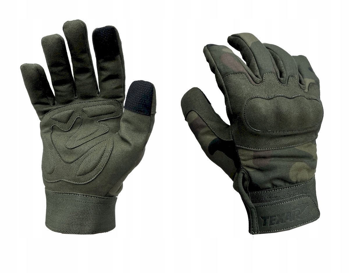 Rękawice pięciopalczaste Texar skóra nylon WZ93 Pantera leśna Kamuflaż XL