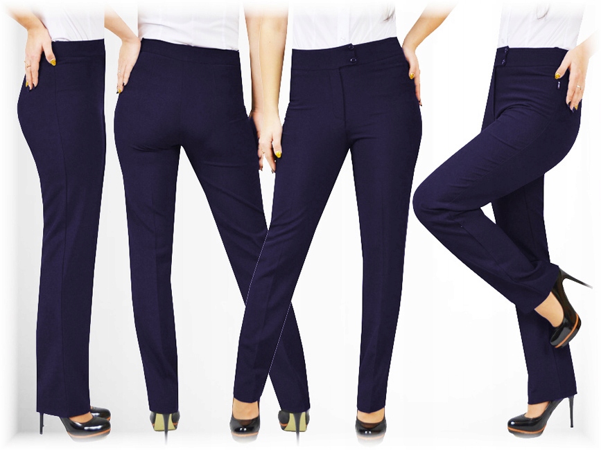 BIZNESOWE WYSZCZUPLAJĄCE KLASYCZNE SPODNIE Roz.48 Marka inna