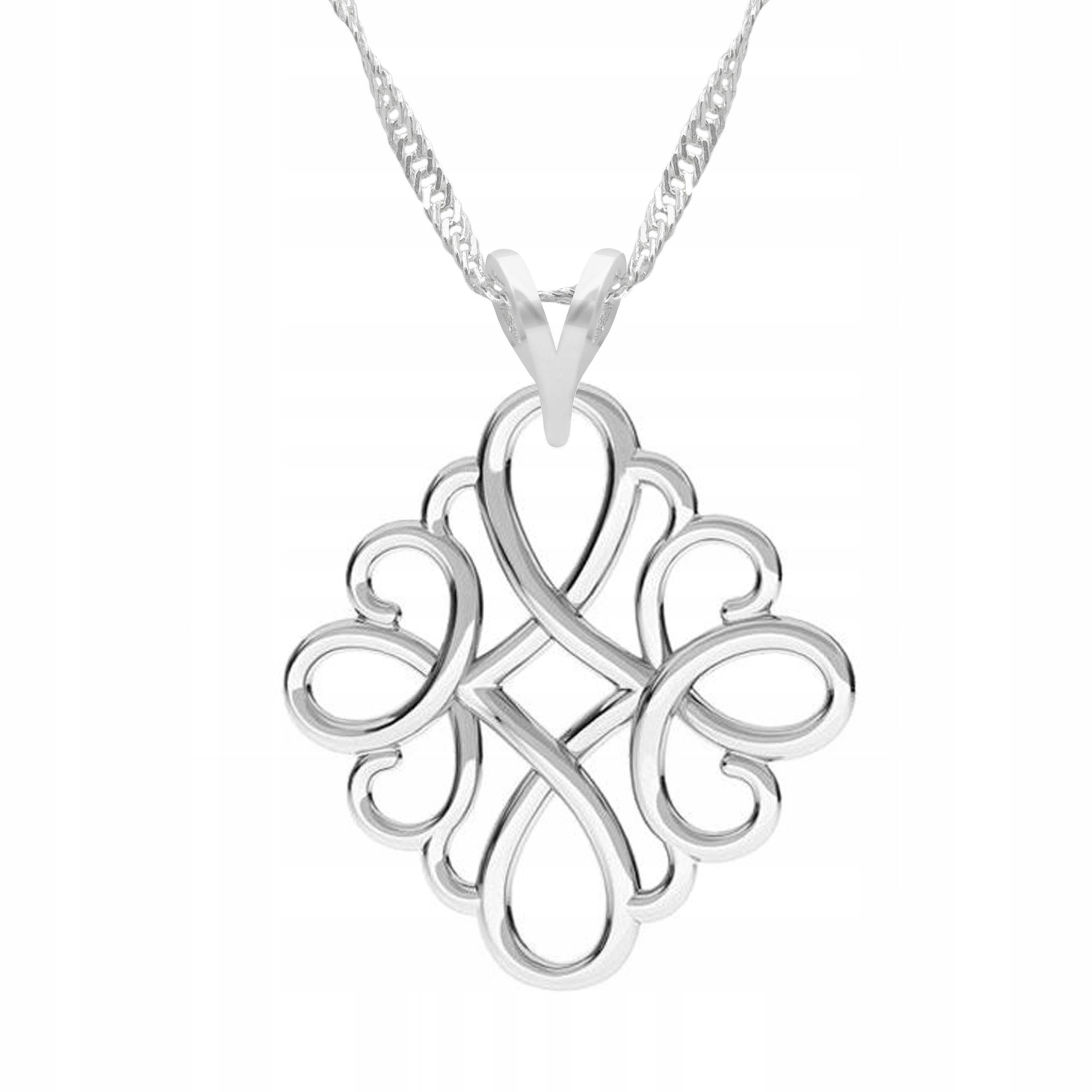 Stříbrný náhrdelník s ažurovým spojem Spojovací prvek Ažur Stříbro 925