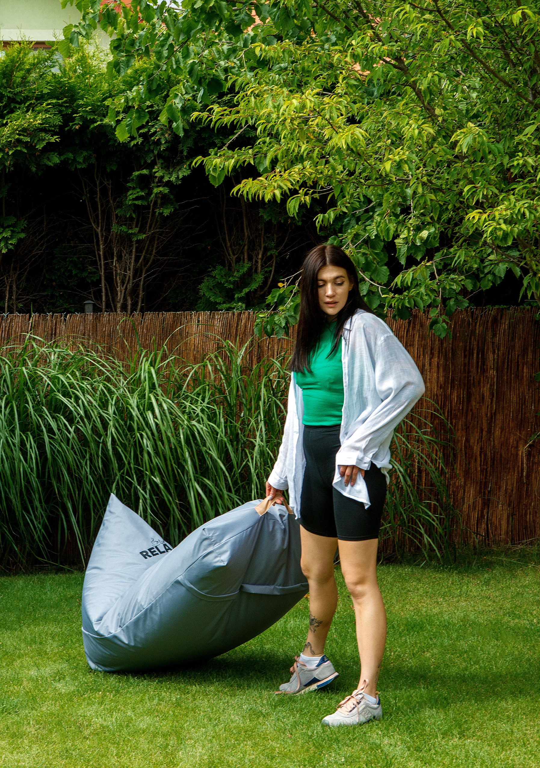 Pufa SOFA sako leżak na taras balkon 160x100 3XL Kolor obicia różowy