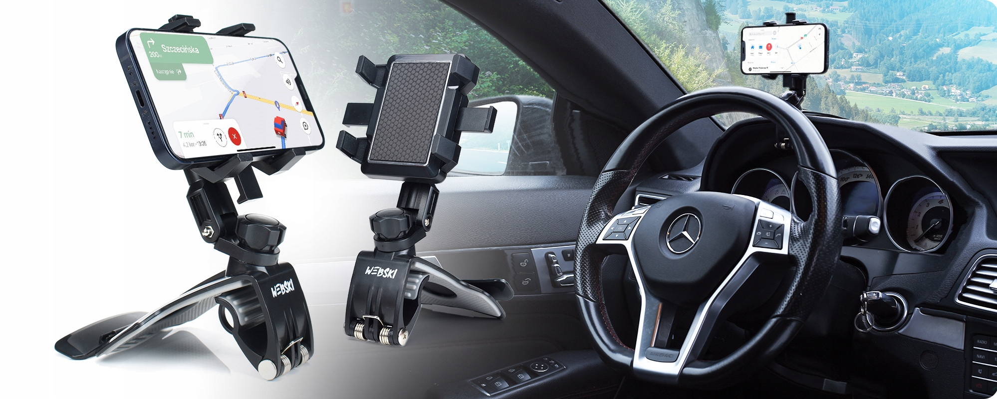 UCHWYT DO SAMOCHODU NA TELEFON KOKPIT DESKĘ KLIPS Marka Webski