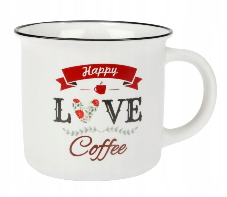 

Kubek Cottage porcelana 355 ml Happy Love Coffee