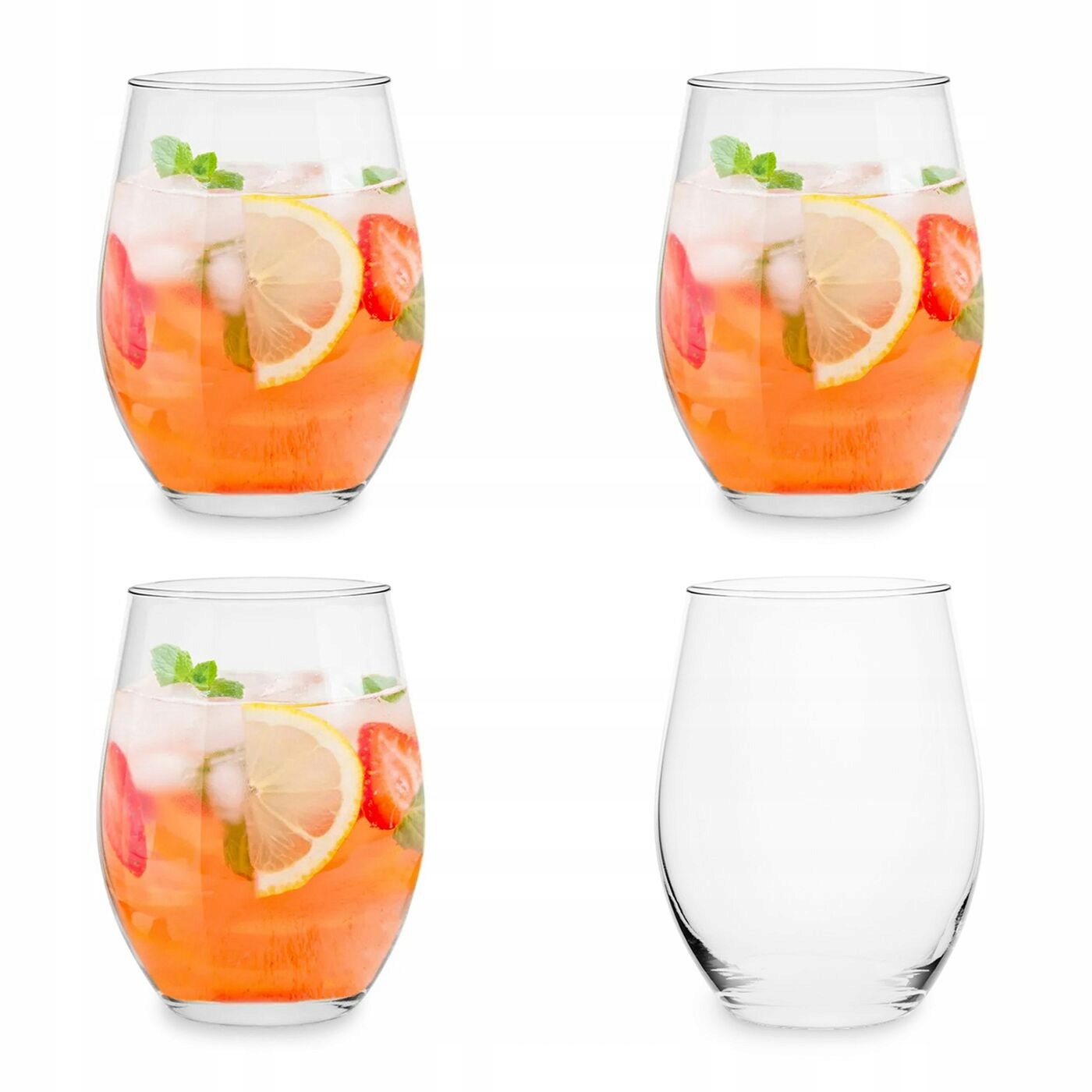 

Duże Szklanki Do Napojów drinków wody Komplet 4szt