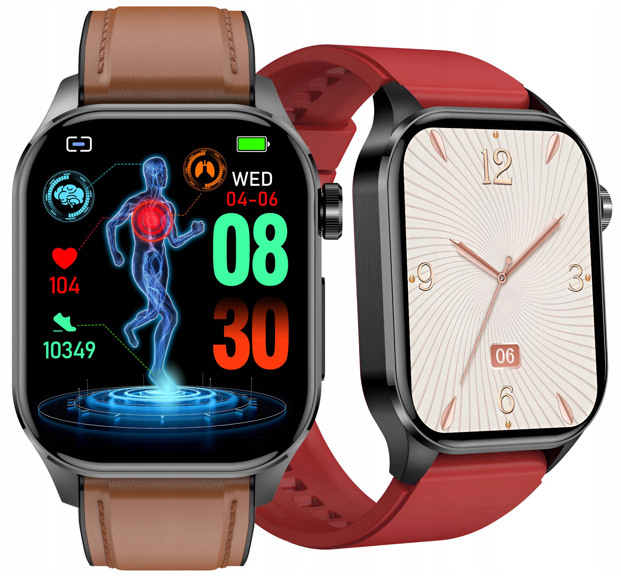 ZEGAREK SMARTWATCH Rozmowy EKG GLUKOZA CIŚNINIOMIERZ PULSOMETR AMOLED Stan opakowania oryginalne