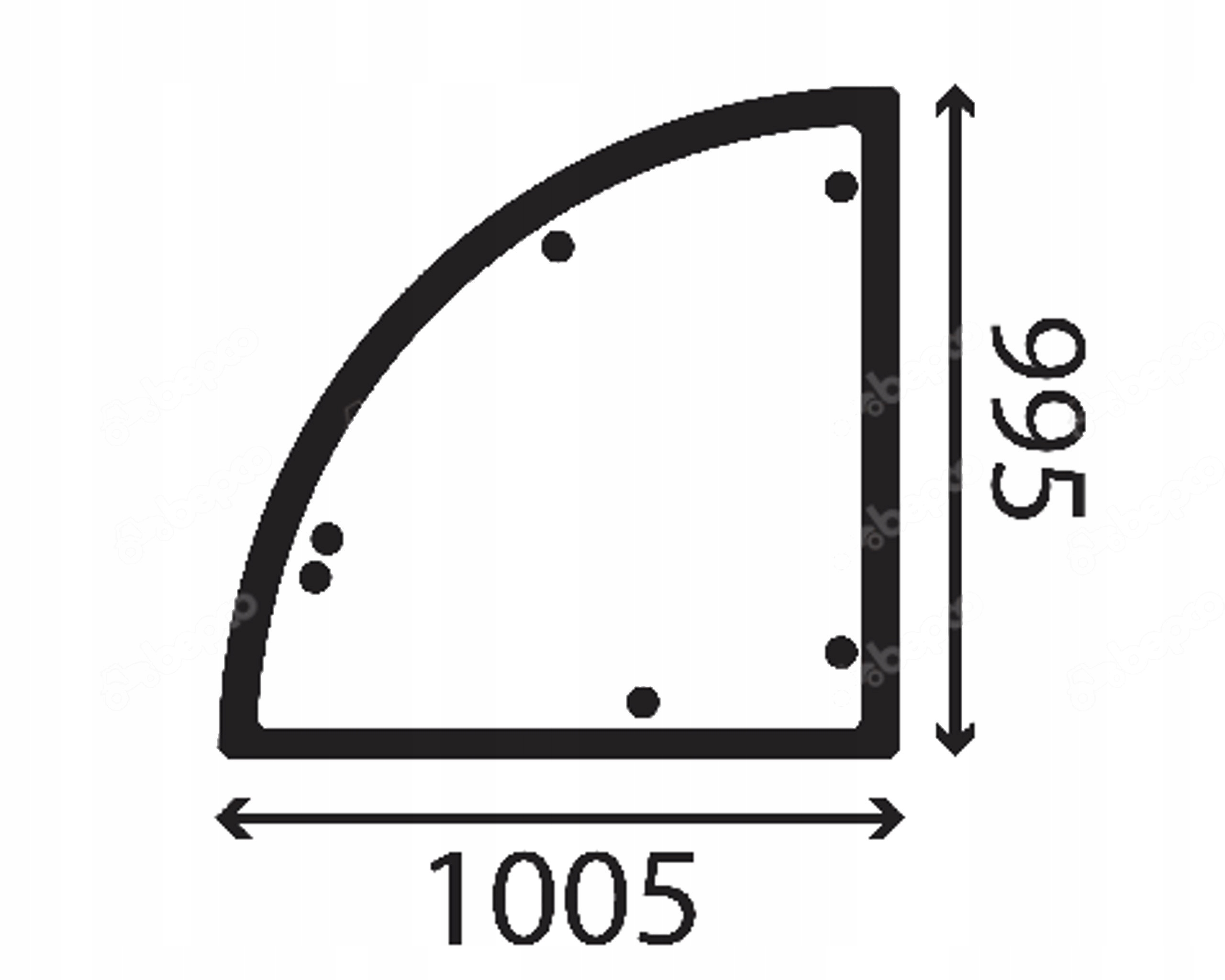 sklo pro nakladač Genie dveře horní 07.0740.0041