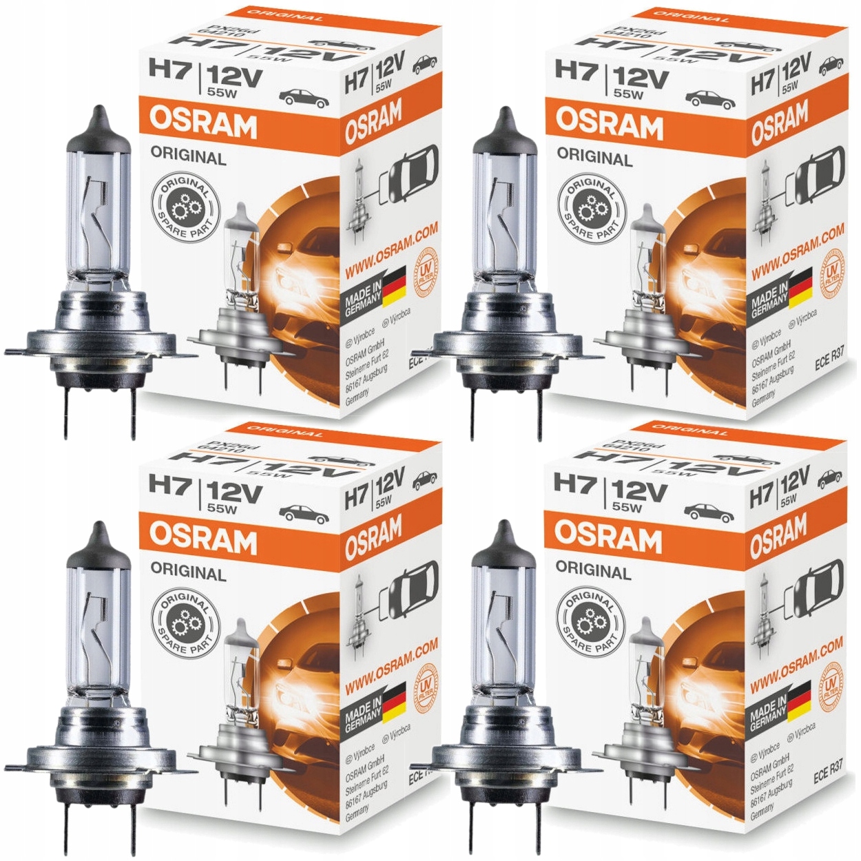 

Żarówka H7 Osram Original 12V 55W mijania drogowa