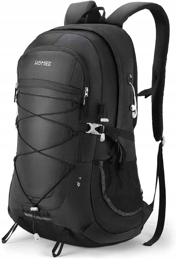 Plecak turystyczny Homiee 45l czarny wodoszczelny, trekkingowy, outdoorowy