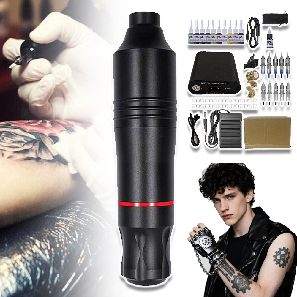 Sada Na Tetování Rotační Strojek Pen Propiska Bezpečný Inkoust Cartridge