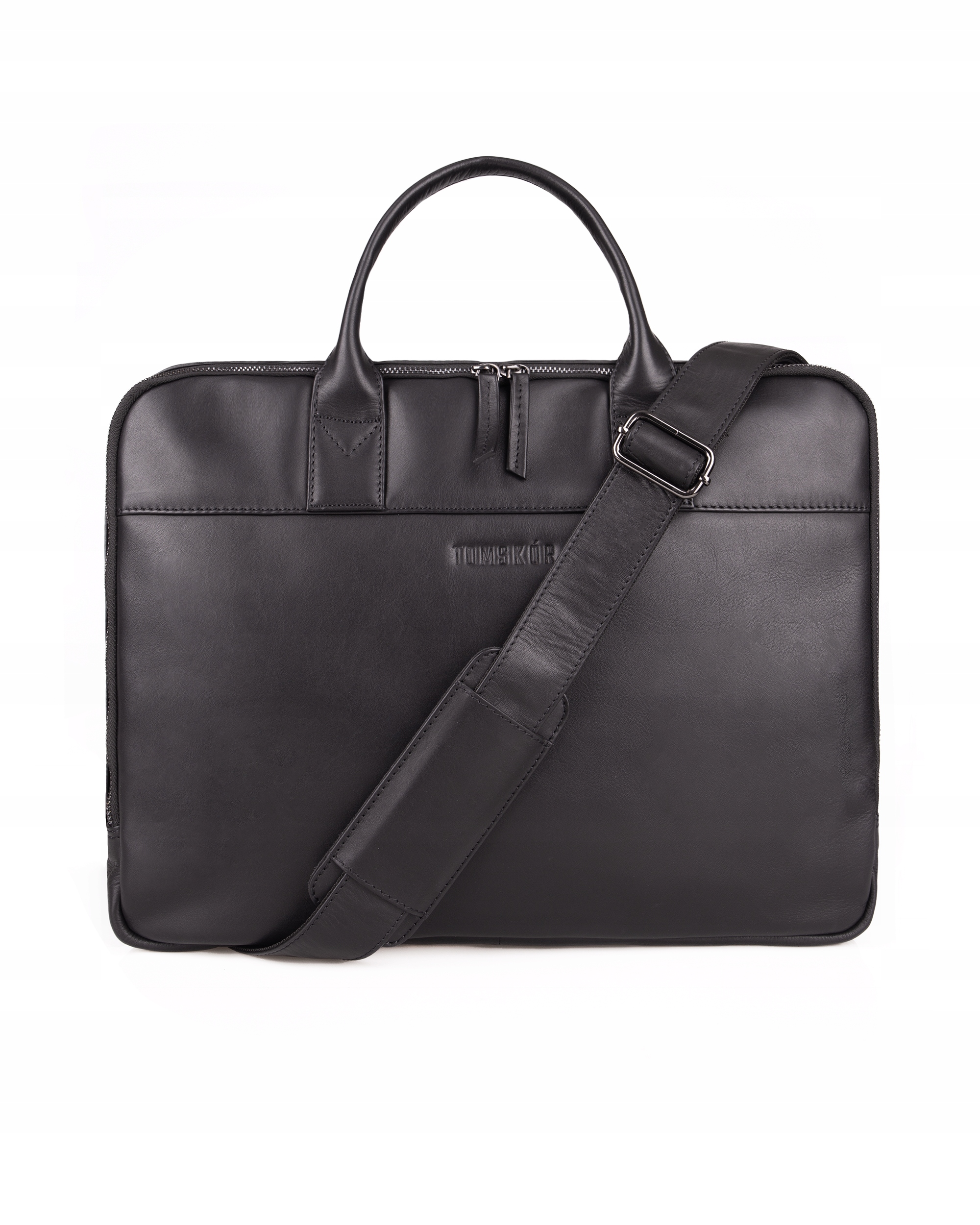 Pánská Kožená Taška Na Notebook Dubble Zipper Tomskór