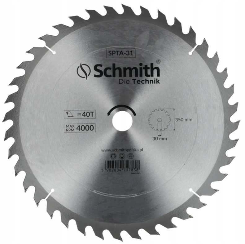 Tarcza Piła Do Drewna Widiowa 350x30x40T Piła Tarczowa Schmith