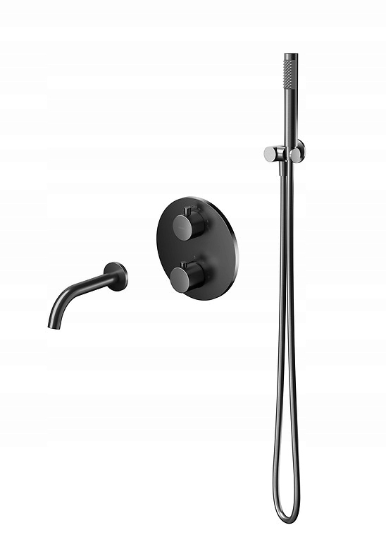 Podomítkový Termostatický Set Zen Cersanit Černý Gun Metal S952-055