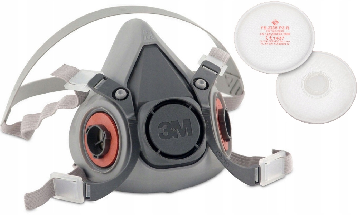 

Zestaw Półmaska 6300 z Filtrami FFP3 Fs ZI35 P3 R