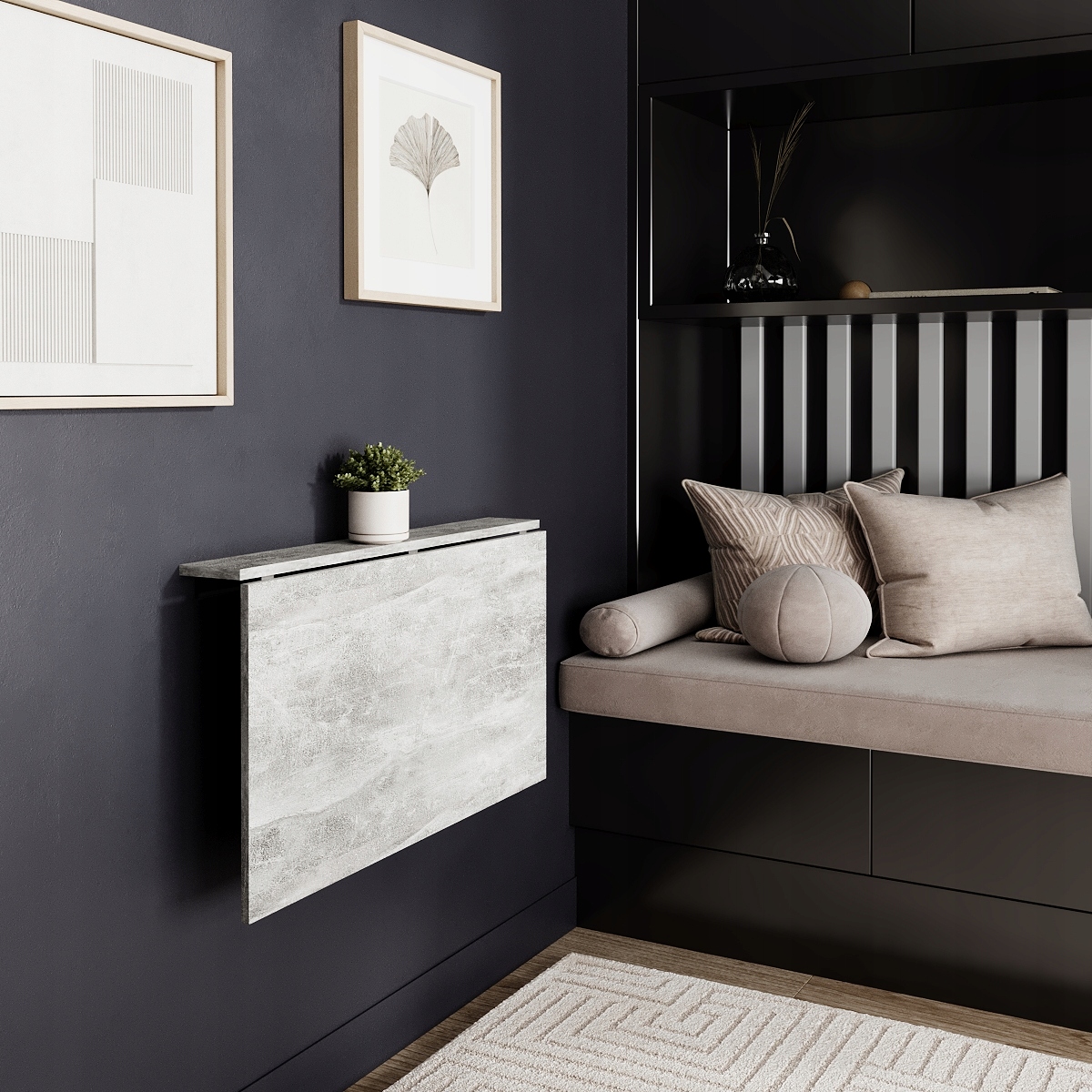 STOLIK Ścienny "Mini" 90*12/50 Biurko komputerowe składany Stół kuchenny Kolekcja Stolik 