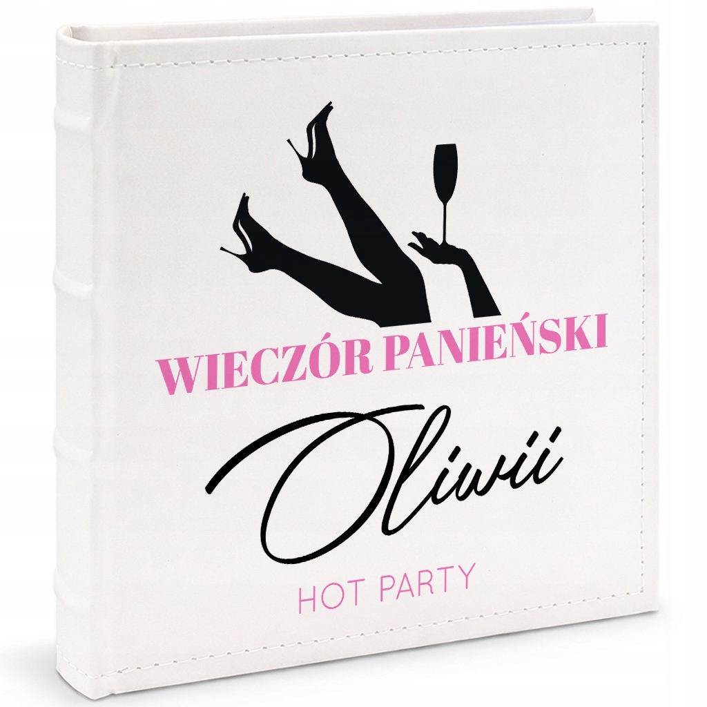 Kožený album Bílý 10 cm x 15 cm na fotografie Hot Party *jméno* jako Dárek