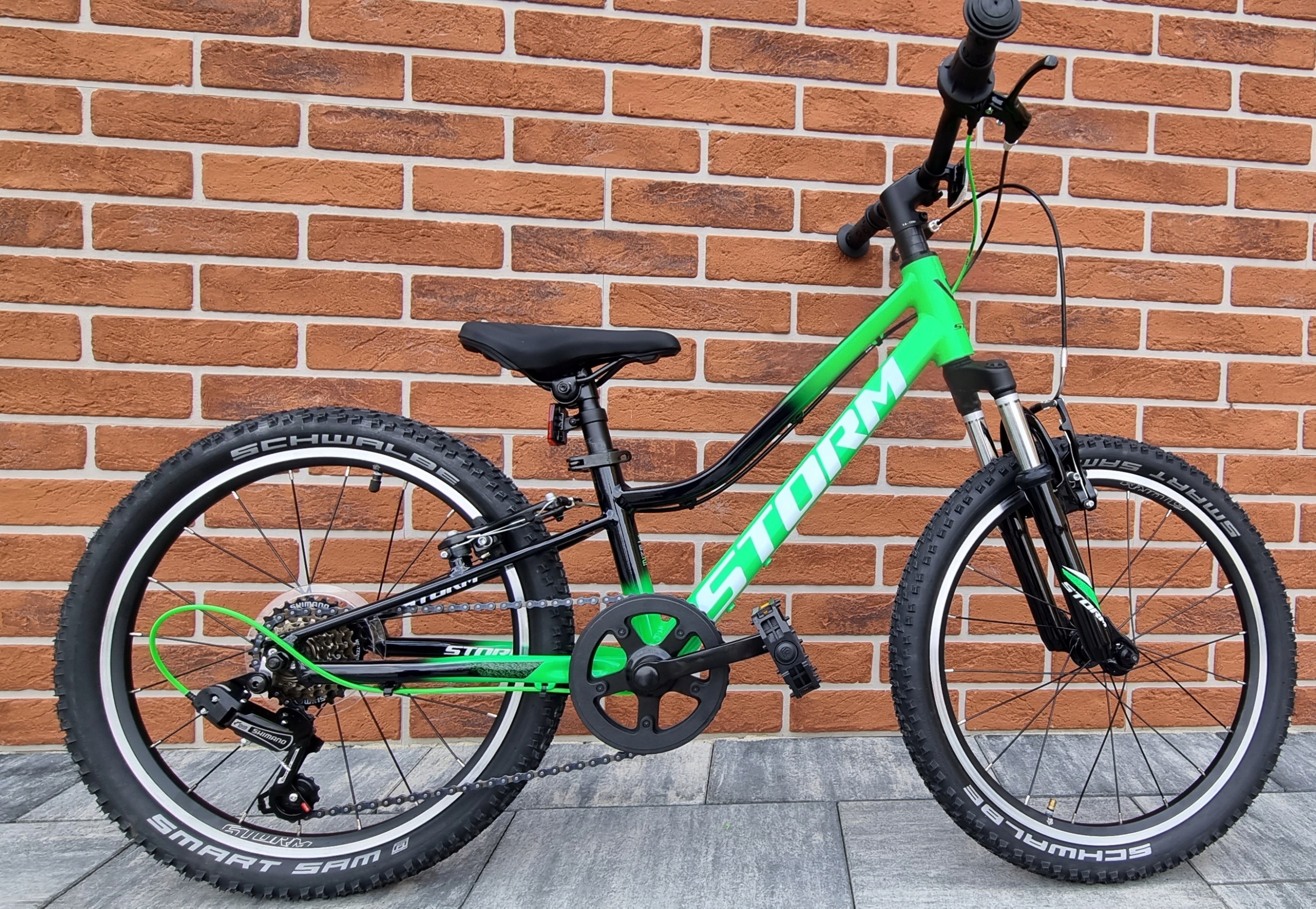 Rower 20 cali Storm Racer V-brake r.10 cali alu zielono/czarny