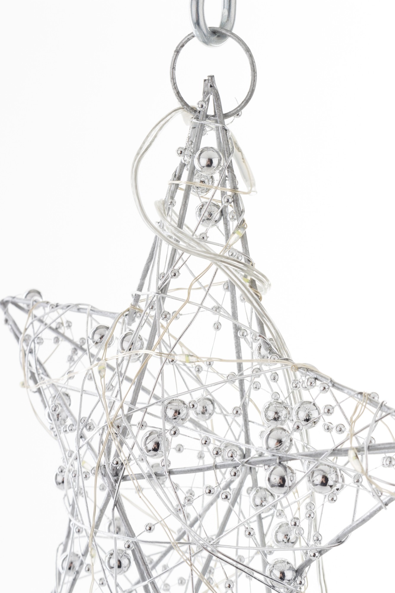 WISZĄCA OZDOBA SREBRNA GWIAZDA LED 20CM Kod producenta 146991