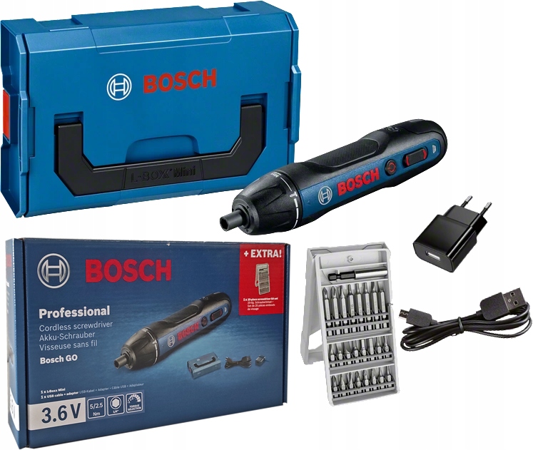 

Bosch Wkrętak aku Go II 3,6V bity 25 szt. walizka