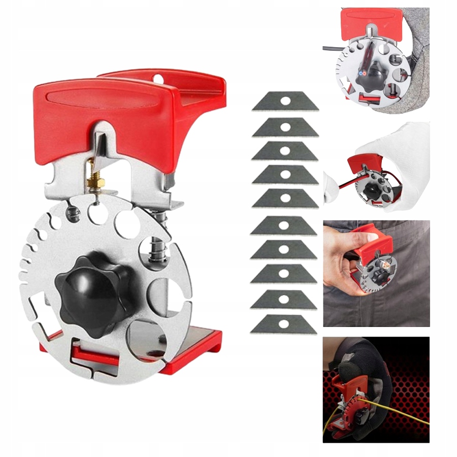 RĘCZNA KOROWARKA MASZYNA DO ŚCIĄGANIA IZOLACJI KABLI PRZEWODÓW +10 NÓŻ