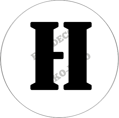 STE165 Stempel literka H