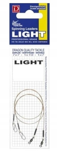 Przypon Surflon 1x19 30cm 8kg Light Do Delikatnych Zestawów Spinningowych