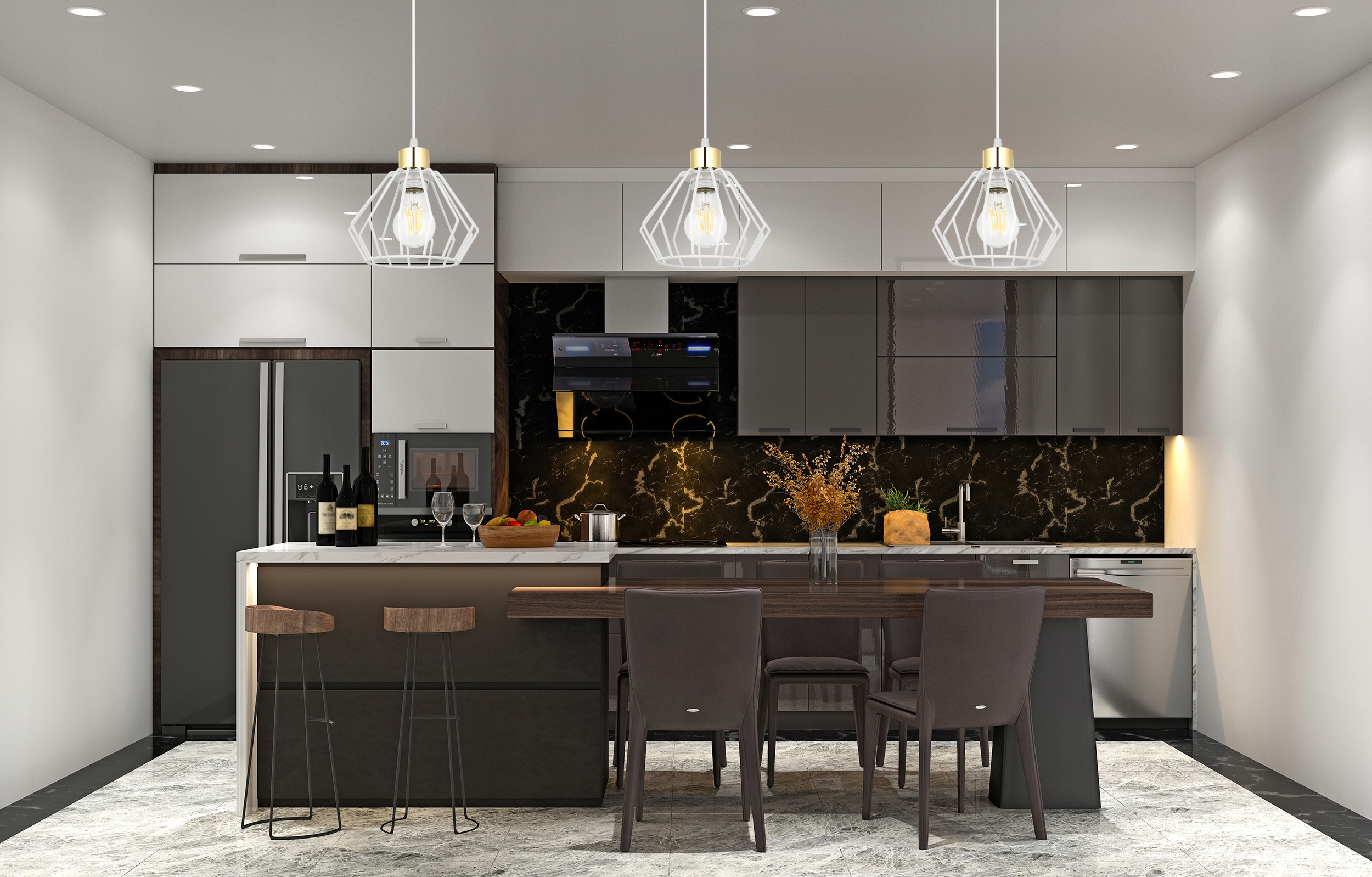 LAMPA WISZĄCA SUFITOWA ŻYRANDOL BRYLANT LED E27 Długość/wysokość 90 cm