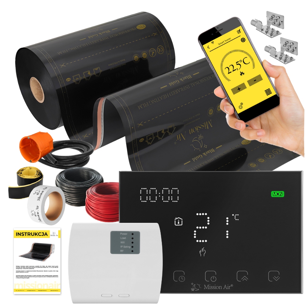 Set Fólia vyhrievacia podložka Infračervená 8 m² 160 W