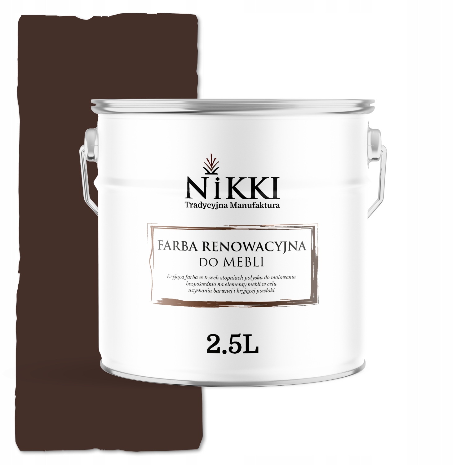 Farba Na Kuchynský Nábytok Na Prednej Strane Čokoládovo Hnedá RAL8017 Polomatná 2,5 L