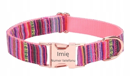 Levně Regulovatelný obojek s gravírováním pro psa Váš Nápis! Krásné vzory Velikost L