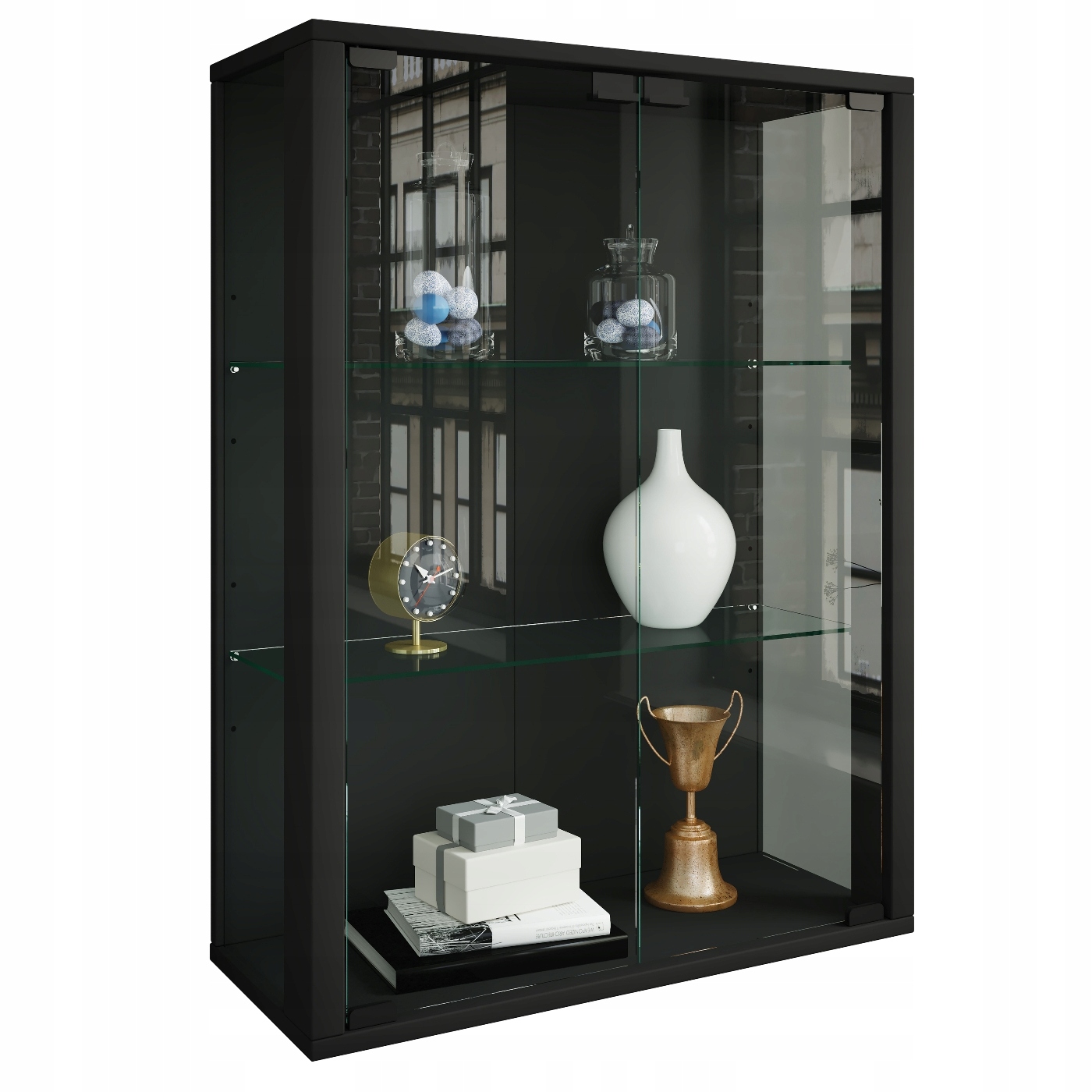 Szafka ścienna wisząca szklana Udina