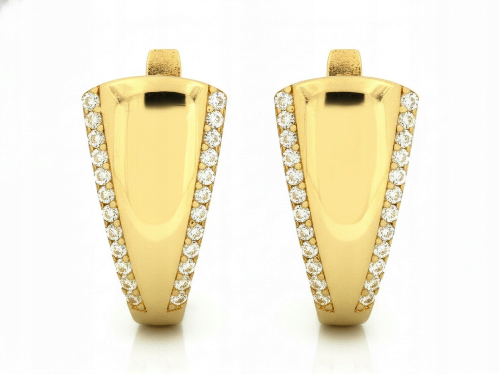 Dámské náušnice ze zlata 585 s kamínky jsou ideální jako dárek 14 karátů