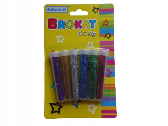 

Brokat sypki 6 kolorów fiolka słoiczek 6x3g