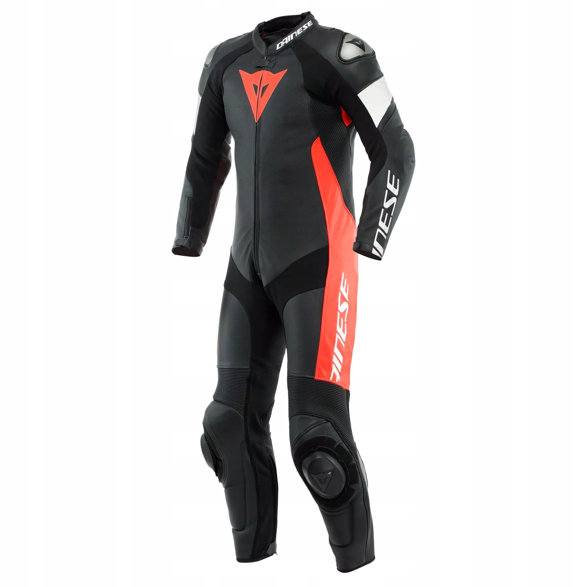Dainese Tosa 1PC czarno biało czerwony perforowany