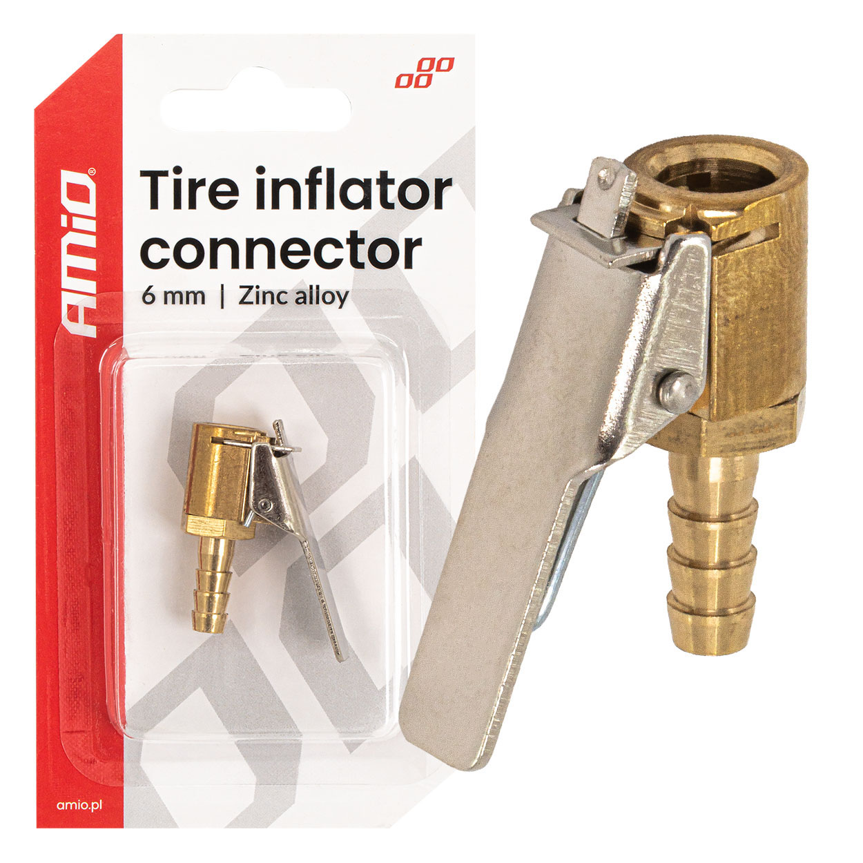 Adapter kompresora końcówka 6mm AMIO-04493