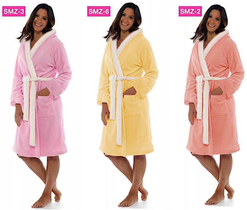 CIEPŁY DŁUGI SZLAFROK OWCA OWIECZKA DAMSKI GRUBY DZIECIĘCY % BAWEŁNA Rękaw długi rękaw