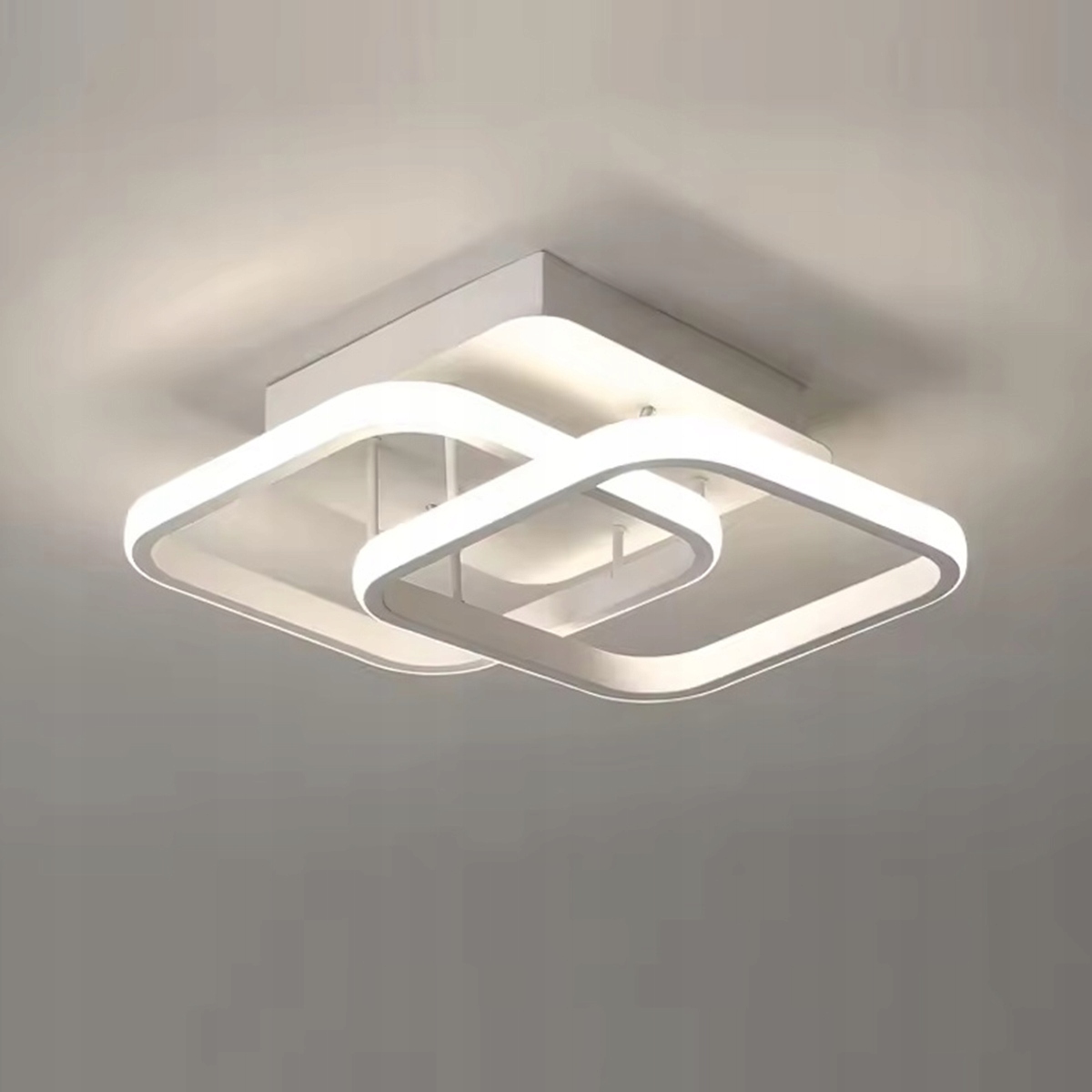LAMPA SUFITOWA WISZĄCA LED PLAFON ŻYRANDOL MODERN 22W 4500K BIAŁA ZD117A Kolor biały