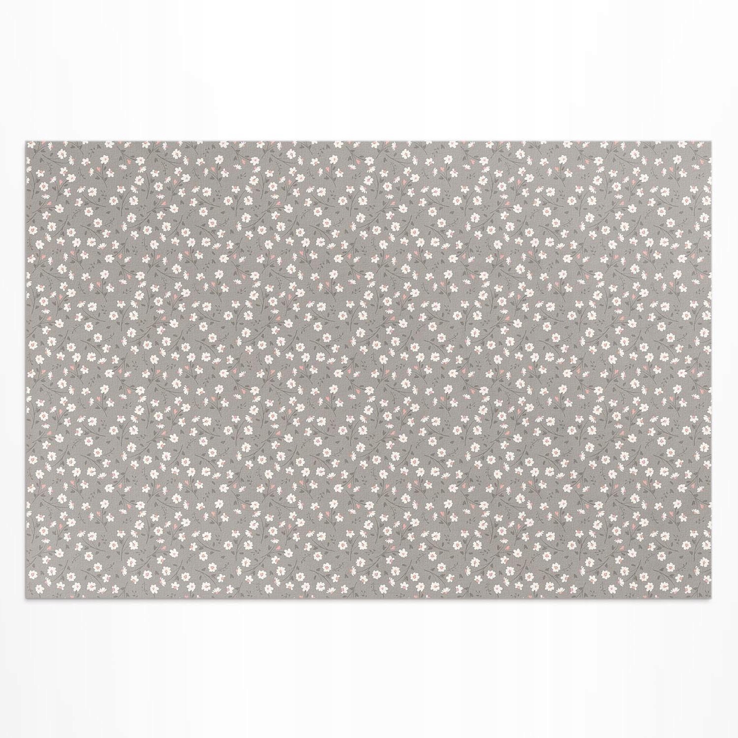 Vinylový koberec na terasu Poľná lúka kvetov jemný boho vzor 180x120 cm