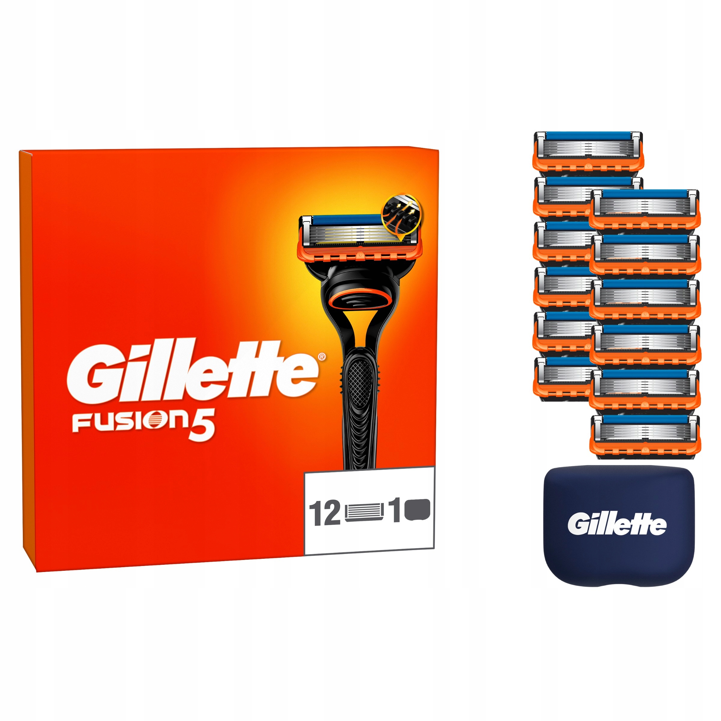 Gillette Fusion5, Wkłady ostrza wymienne do maszynki z trymerem 12 szt